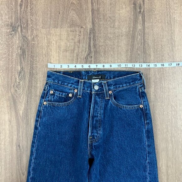 Levi's Upcycled Vintage Silk Scarf Jeans Sz 27 - Picture 7 of 11